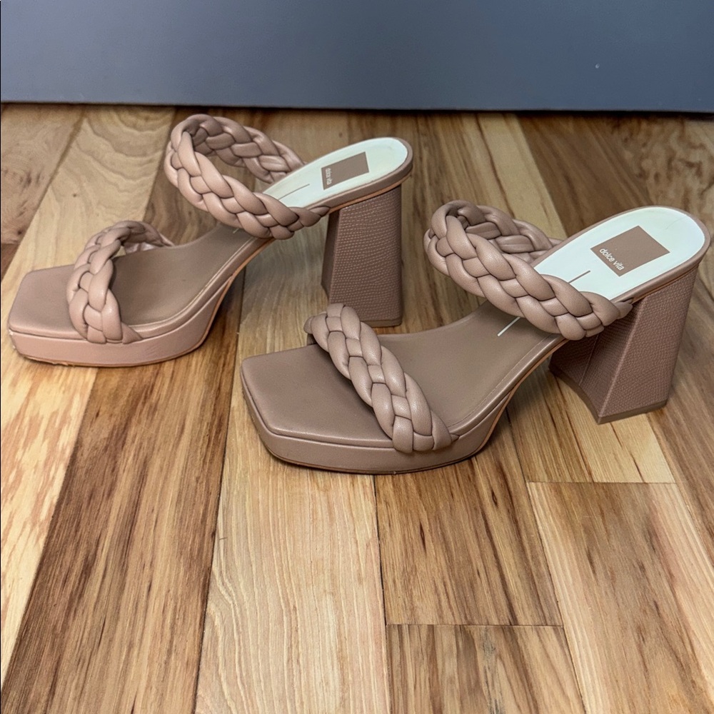 Dolce Vita Women's Braided Beige Heels